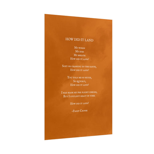 "How did it land?" - Original Poem and Artwork